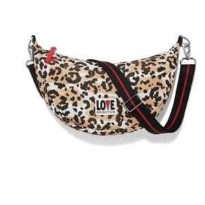 Brighton Animal Print Crossbody with Red and Black Strap